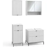 Vicco Badkamermeubelset Eliza, Wit, 4-delig