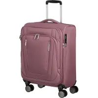 American Tourister Wanderlite Handbagage Spinner S - Uitbreidbaar 45/49.5 liter - 55x40x25 cm - galactic mauve zachte koffer lichtgewicht koffer