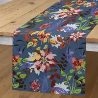 Abakuhaus Botanische tafelloper – leisteenblauw veelkleurig – 40x180 cm