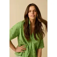 Sissy-Boy - Groene blouse met broderie