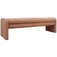 Livin24 Eetkamerbank Neil bouclé terracotta 160 cm