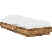 vidaXL Vloerbedframe Oud hout 80 x 200 cm Bewerkt hout