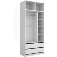 Vicco Elmo Kledingopslagkast – 50 x 40 cm Set van 3 Wit