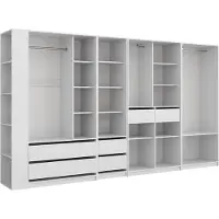 Vicco Elmo Kledingopslagkast – 50 x 200 cm Set van 5 Wit