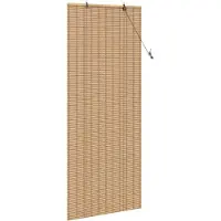 vidaXL Rolgordijn Natuurlijk en Bruin 80 x 220 cm Bamboe