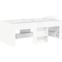 vidaXL Kinderhoogslaper Wit 98,5 x 200 cm Bewerkt hout