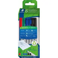 Staedtler Lumocolor 316 OHP-marker, non-permanent, fijn, assorti, etui van 6 stuks