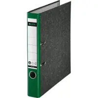 Leitz Wolkenmarmor-Ordner, 180 Grad, DIN A4, 52 mm, grün farbiger Rücken, Einband aus Pappe, außen m
