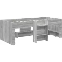vidaXL Kinderhoogslaper Grijs Sonoma 80 x 200 cm Bewerkt hout