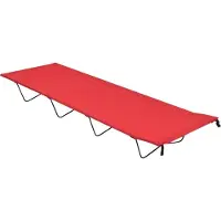 Syfax Campingbed 180x60x19 cm oxford stof en staal rood
