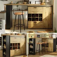 Sweiko Uitschuifbare Eettafel (138 x 39 x 105 cm), tafel, keukentafel, uitschuifbare tafel, uitschuifbaar tot 220 cm, geschikt voor keuken en woonkamer, tafelblad met houtnerf