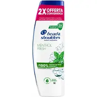 Head and shoulders Head & Shoulders - Anti-Roos Shampoo - Voordeelset -Menthol Fresh - 2 x 400ml- Voordeelverpakking