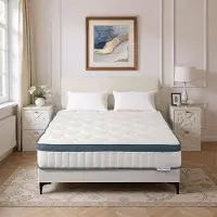 Tribesigns Pocketveringmatras - Matras 90x200 - 25cm dik - Binnenveringmatras met Gel-Traagschuim - met Oeko TEX Certificaat - 7 Zone Orthopedisch Matras - Pocketveringmatras Gemiddelde Hardheid H3