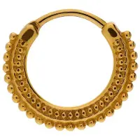 Lucardi - Dames Stalen goldplated helixpiercing - Piercing - Staal - Goudkleurig