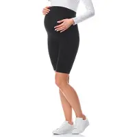 Be Mammy BE-BE20-228-LE Dames Zwangerschapsleggings - Kort - Katoen - Elasthan - Yogabroek - Zwart - XL