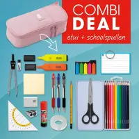 Soho - Etui XL + Vulling - Grote etui met diverse opbergmogelijkheden - Inclusief complete vulling - In 1 klik klaar voor het nieuwe schooljaar - GB Pastel - Roze