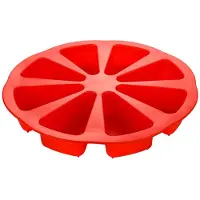 Go Go Gadget - Siliconen bakvorm - Taartpunten - Cakepunt - Maak 8 afzonderlijke punten met 1 vorm - 1 stuk - Rood