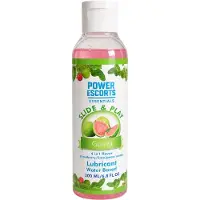Power Escorts Glijmiddel op Waterbasis 200 ml – Guava Smaak Mix van Aarbei Peer Limoen Meloen – Slide & Play