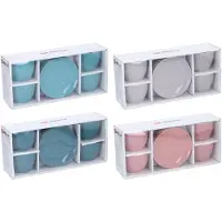 Alpina Cappuccino Mokken met Schotels 8-delig – 4 Koffiemokken met Schotels – Assorti Kleuren – 200 ml
