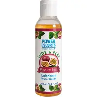 Power Escorts Glijmiddel op Waterbasis 200 ml – Passievrucht Smaak – Slide & Play – Geschikt voor Condooms