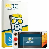 BROTECT Screenprotector 6 Stuks voor My Arcade Atari Gamestation Go Portable Beschermglas transparant