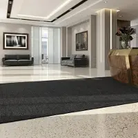 Floordirekt Vuilvangmat Hong Kong - Veelzijdig Inzetbaar - Antislip - Zwart - 80 x 100 cm - Stevig & Onderhoudsvriendelijk voor Binnen & Entree