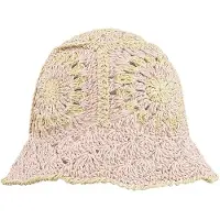 Gimme Crochet Hoedje met Bloemen - Trendy Gehaakte Zonnehoed - Stijlvol Strandaccessoire voor Vakantie en Dagelijks Gebruik - Roze