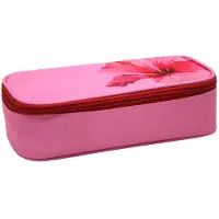 Soho - Luxe Etui Bakmodel XL - Pennenzak - Penetui - Voorzien van dubbelvak - Met interne organizer - 24x12cm - GB PINK - Bloem