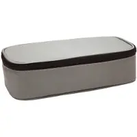 Soho - Luxe Etui Bakmodel XL - Pennenzak - Penetui - Voorzien van dubbelvak - Met interne organizer - 24x12cm - GB STREET - Lichtgrijs