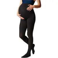Be Mammy Dames Panty - Zwangerschapspanty - 100 DEN - Medium gloss - Polyamide - BE-GI-1120 - Zwart - M