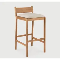 Ethnicraft Jack buiten barkruk teak incl. zitkussen