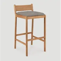 Ethnicraft Jack buiten barkruk teak incl. zitkussen