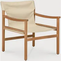 Ethnicraft Safari Outdoor-Loungesessel Teak/Stoff Dune