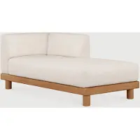 Ethnicraft Monocle modulaire buitenbank teak/stof wit