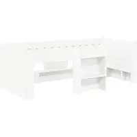 vidaXL Kinderhoogslaper Wit 98,5 x 200 cm Bewerkt hout