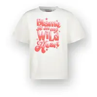 Vingino T-shirt wit Meisjes Katoen Ronde hals Printopdruk - maat 176