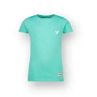 Vingino T-shirt turquoise Blauw Jongens Katoen Ronde hals Effen - maat 176
