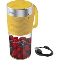 Tefal Lightmix BL1C02 - Blender to Go - Compact - 300ml Tritan beker - USB opladen - Makkelijk Schoonmaken - Geel