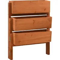 Prolenta Maison Exclusive - Plantenbak, inklapbaar, oranje, 60x14x75 cm, massief grenenhout