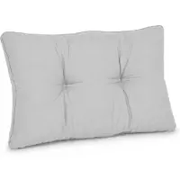 Beautissu loungekussen XLuna †“ rugkussen licht grijs 60x40 cm kussen in matraskussen kwaliteit