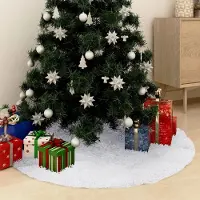 Prolenta Maison Exclusive - Kerstboomrok wit, 150 cm, kunstbont
