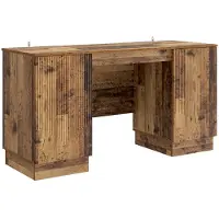 vidaXL Bureau Oud hout 142,5 x 50 x 75 cm Bewerkt hout