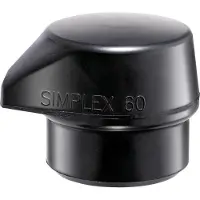 HALDER Kunststofhamerkop | kop d. 60 mm | rubber zwart middelhard | 1 stuk - 3202.260 3202.260