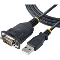 StarTech.com USB to Serial Port Cable 1P3FP-USB-SERIAL Black