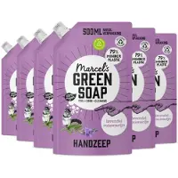 Marcel's Green Soap 6x Handzeep Lavendel & Rozemarijn Navul Stazak 500 ml