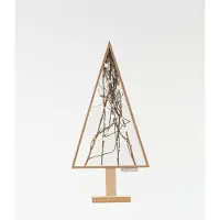 JJA - Lichtgevende houten kerstboom 72 x 35 cm met 30 leds