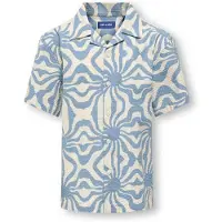 Only & Sons Junior Overhemd 'OSJCRUZ' beige / blauw