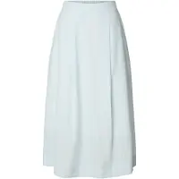 Selected Rok 'SLFHANNAH' lichtblauw / wit