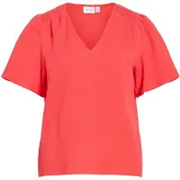 Vila Blouse 'VILania' knalrood