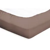 Eleganzzz Topper Hoeslaken Katoen Perkal - taupe 180x210/220cm